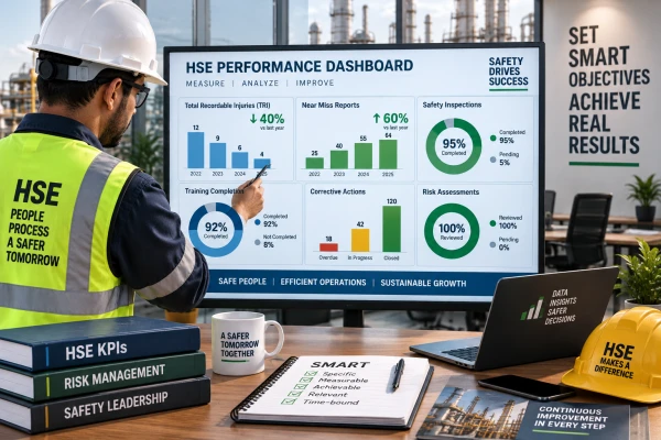 مؤشرات أداء السلامة HSE KPIs والأهداف SMART: كيف تقيس أداء السلامة بفعالية؟